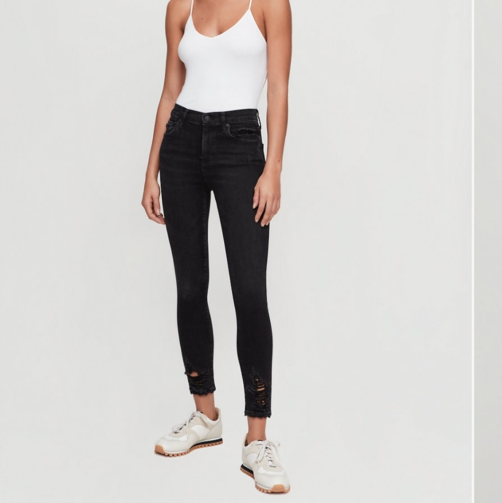Agolde Sophie Crop Black Size 24